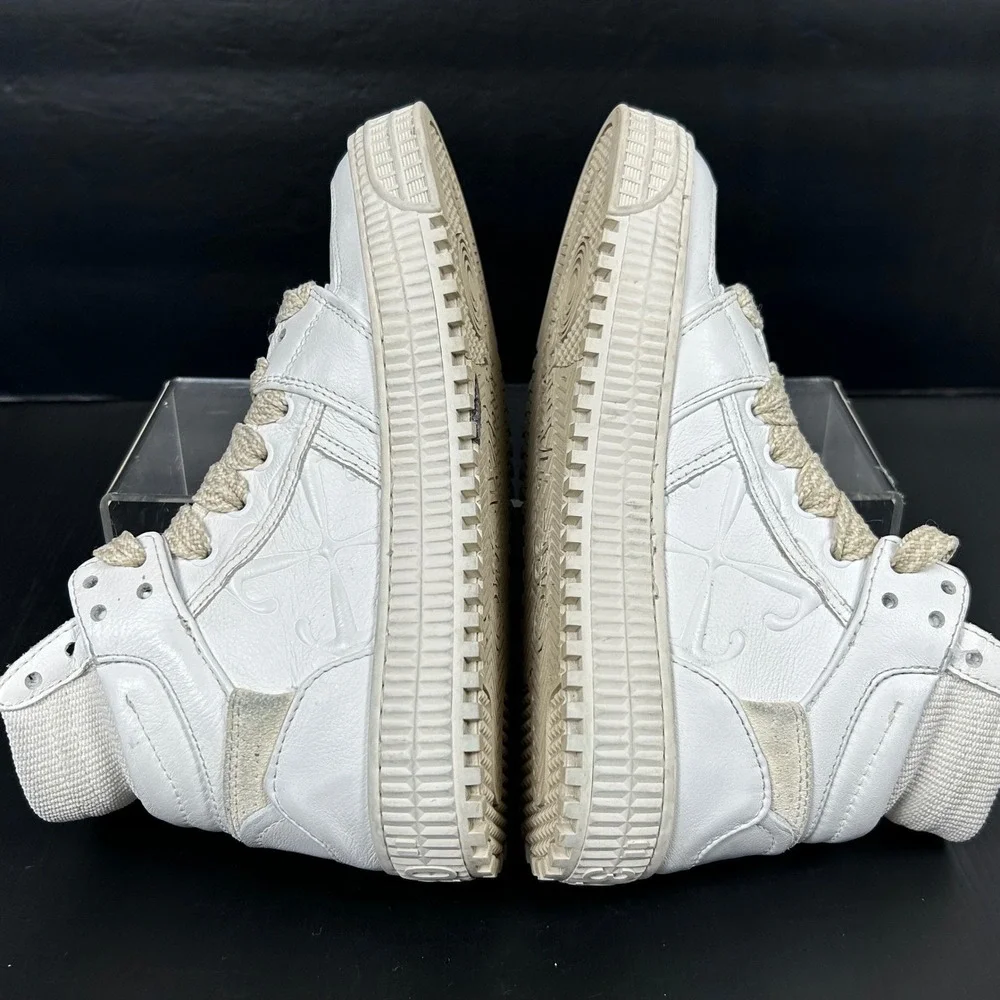 Off-White Size 35 US 5 Off Court 3.0 Leather Sneakers White High Top Shoe Womens